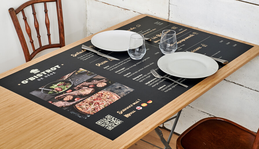 impression set de table pour restaurant | imprimerie ibg